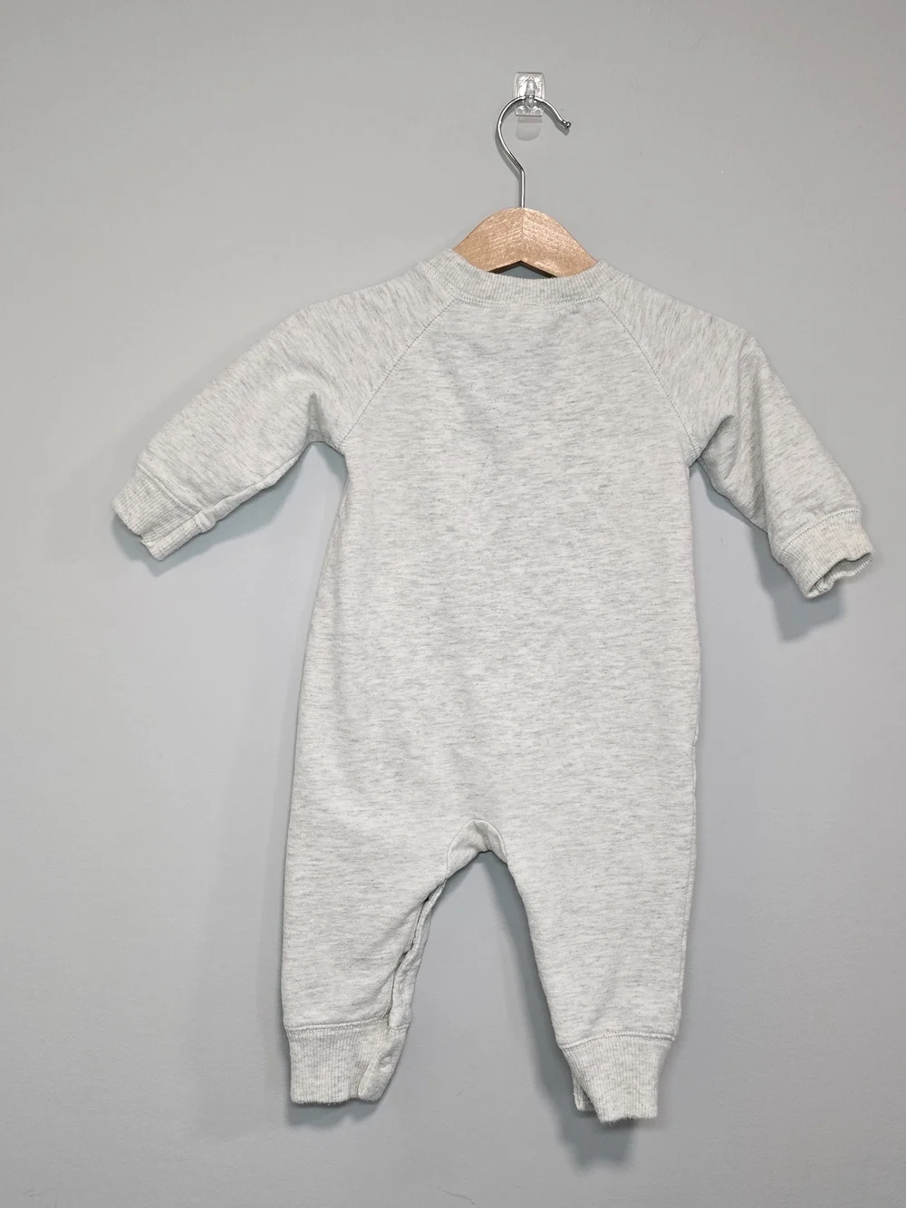Carter's Light Heather Gray One-Piece Footie with Green 'GENIUS' Lettering